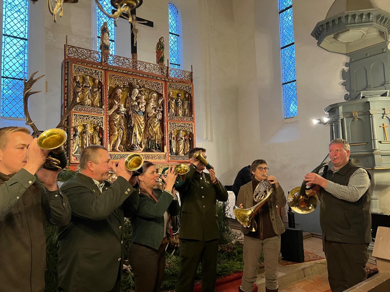 Hubertusandacht 2025 der Kirchengemeinde und der Jägerschaft Passow